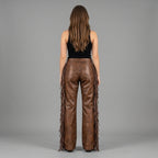 Women's Brown Leather Pant