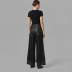 Women's Black Leather Pant