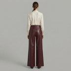 Women's Brown Leather Pant