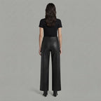 Women's Black Leather Pant