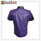 Faux Leather Mens Shirt – Cruelty-Free Slim Fit Leather Look Shirt