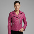 Buy Women's Pink Leather  Jacket