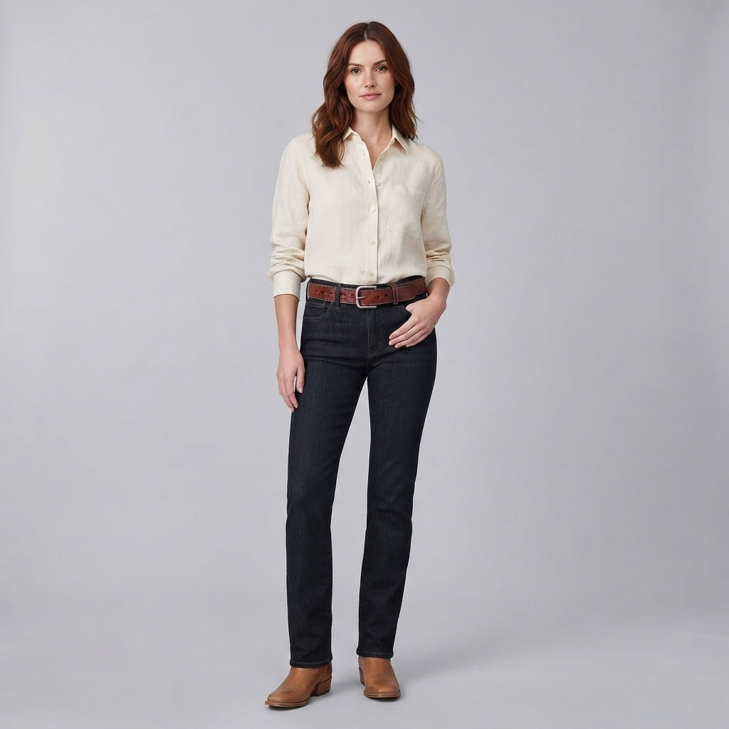 Women's Brown  Leather Belt