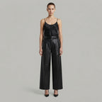 Women's Black Leather Pant