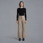 Women's Beige Leather Pant