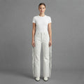 Women's White Leather Pant