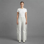 Women's White Leather Pant