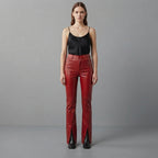 Women's Red Leather Pant