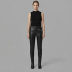 Women's Black Leather Pant
