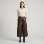 Women's Brown Leather Pant