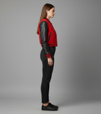Damen Collegejacke Rot & Schwarz