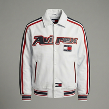Laden Sie das Bild in den Galerie-Viewer, Herren Sport-Lederbomberjacke – Moto Streetwear Stil
