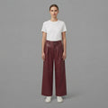 Women's Red Leather Pant