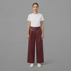 Women's Red Leather Pant