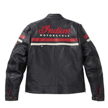 Load image into Gallery viewer, Genuine Indian Motorcycle Freeway Jacket Black Red New Leather Outlet
