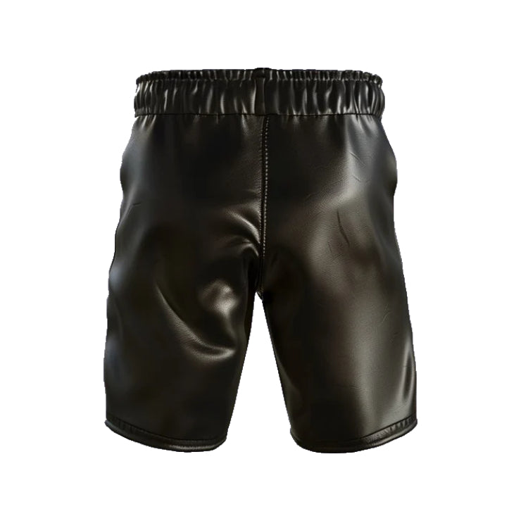 Genuine Leather Men Black Shorts - Leather Outlet
