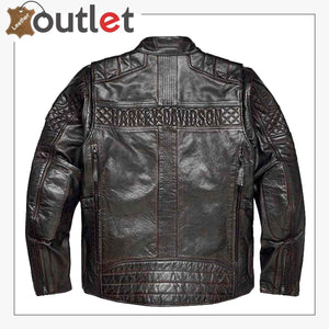 Harley Davidson Triple Vent System Ironstone Men Leather Jacket