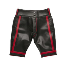 Load image into Gallery viewer, Handmade Sheep Leather Men Shorts With Red Stripes Leather Outlet
