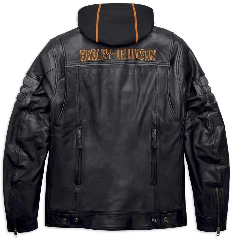 Harley-Davidson Bridgeport 3-in-1 Leather Jacket Hoodie – Leather