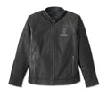 Harley-Davidson #1 Logo Bikerjacke für Herren aus schwarzem Leder