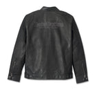 Harley-Davidson #1 Logo Bikerjacke für Herren aus schwarzem Leder