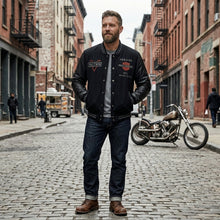 Load image into Gallery viewer, Harley-Davidson V-Twin Varsity Leather Jacket for Men
