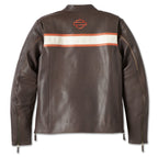 Harley-Davidson Victory Lane braune Café Racer Lederjacke