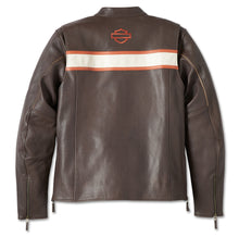 Load image into Gallery viewer, Harley-Davidson Victory Lane Brown Café Racer Leather Jacket
