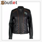 Harley-Davidson Women's Embroidered Leather Biker Jacket