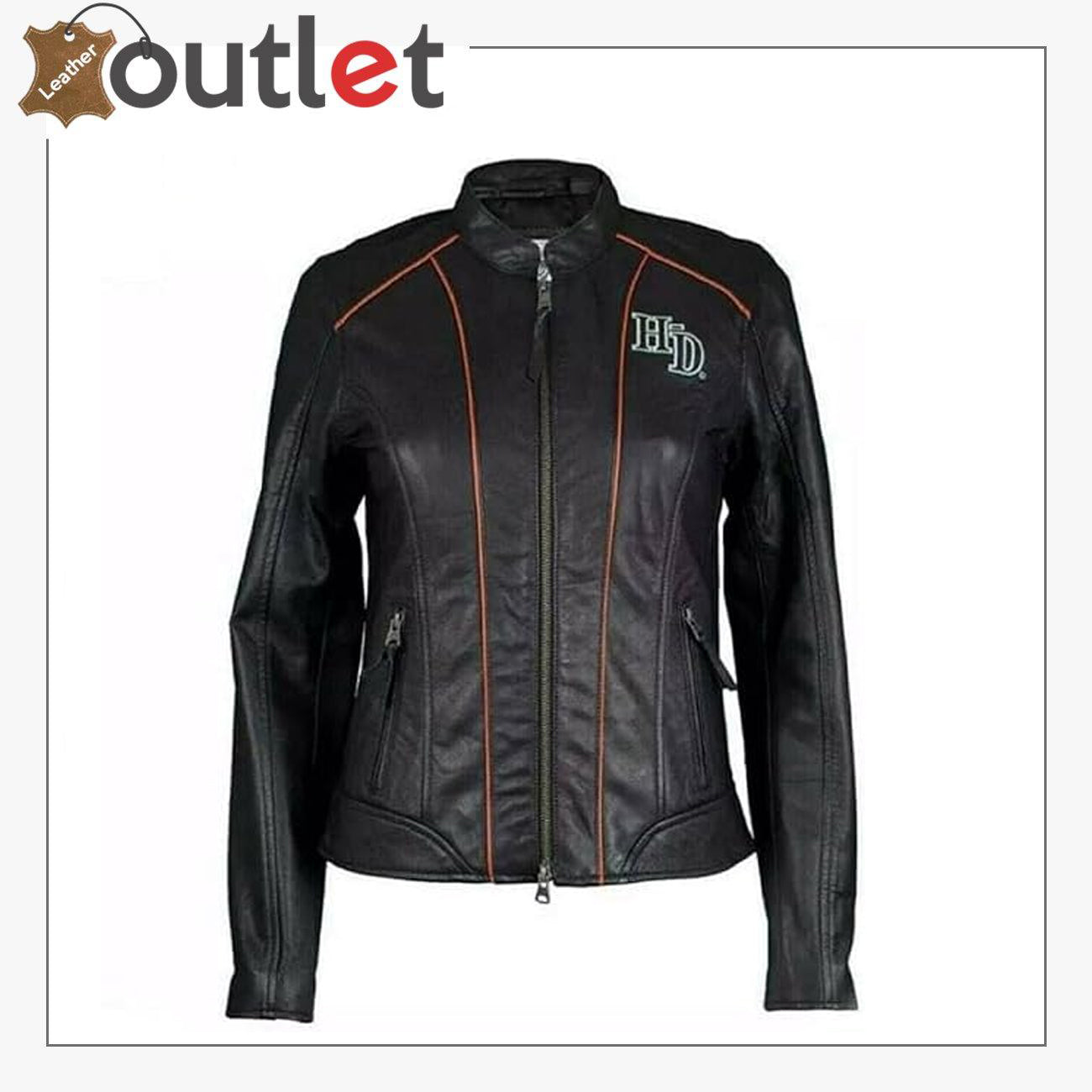 Harley-Davidson Women's Embroidered Leather Biker Jacket