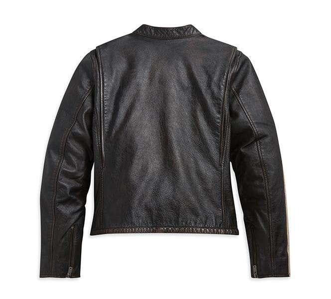 Harley-Davidson Women's Stripe Sleeve Leather Jacket