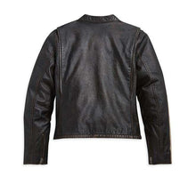 Load image into Gallery viewer, Harley-Davidson Women&#39;s Stripe Sleeve Leather Jacket
