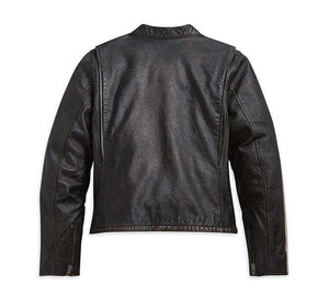 Harley-Davidson Women's Stripe Sleeve Leather Jacket