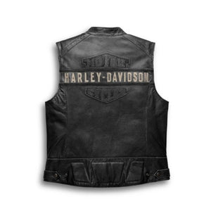 Harley Davidson Cowhide Leather Motorcycle Vest Leather Outlet