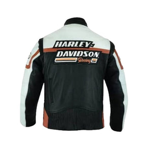 Harley Davidson Men's Black Motorcycle Biker Leather jacket Leather Outlet