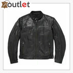 Harley Davidson Men's Reflective Skull Leather Jacket