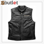 Harley Davidson Herren Lederweste "Passing Link" mit Stickerei