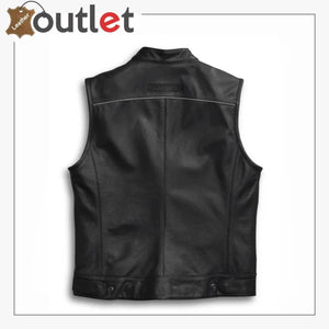 Harley Davidson Mens Foster Reflective Leather Vest