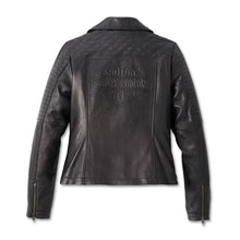 Load image into Gallery viewer, Harley Davidson Women’s Classic Black Biker Leather Jacket
