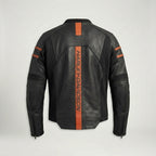 Brawler Leder Motorradjacke für Herren – Harley-Stil schwarze Bikerjacke