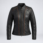 Women’s Epoch Leather Moto Jacket – Harley Davidson Black Biker Jacket