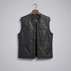 Herren-Lederweste „Passing Link“ – Biker-Club-Weste im Harley-Stil