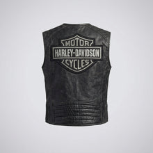 Load image into Gallery viewer, Men’s Passing Link Genuine Leather Vest – Harley-Style Biker Club Cut
