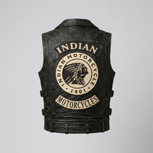 Load image into Gallery viewer, Indian Motorcycle Genuine Leather Vest – Classic Rider Edition
