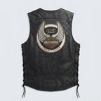 105th Anniversary Leather Motorcycle Vest – Laced Side Classic Edition