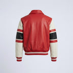 All Star Varsity Leather Bomber Jacket – Salvage Red Edition