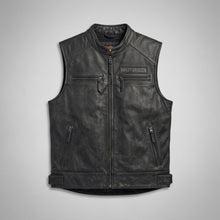 Load image into Gallery viewer, Men’s Passing Link Leather Motorcycle Vest – Classic Rider Edition
