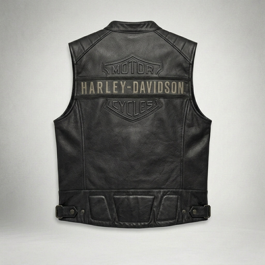 Men’s Passing Link Leather Motorcycle Vest – Classic Rider Edition
