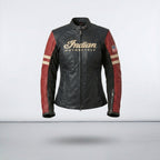 Damen Leder-Motorradjacke „Racer“ – Indian Style Heritage Edition