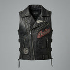 Herren-Lederweste im Western-Biker-Stil – Motorrad-Klassiker